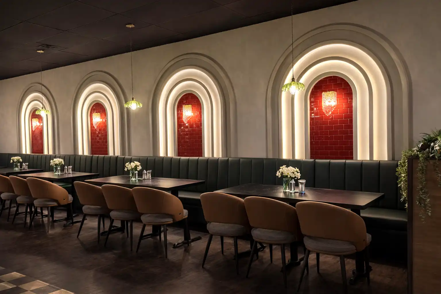 Kahaani corner booth seating
