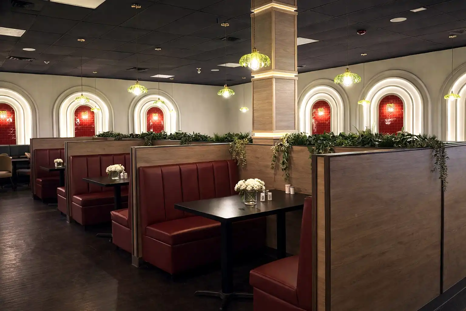 Kahaani restaurant arched wall booth detail