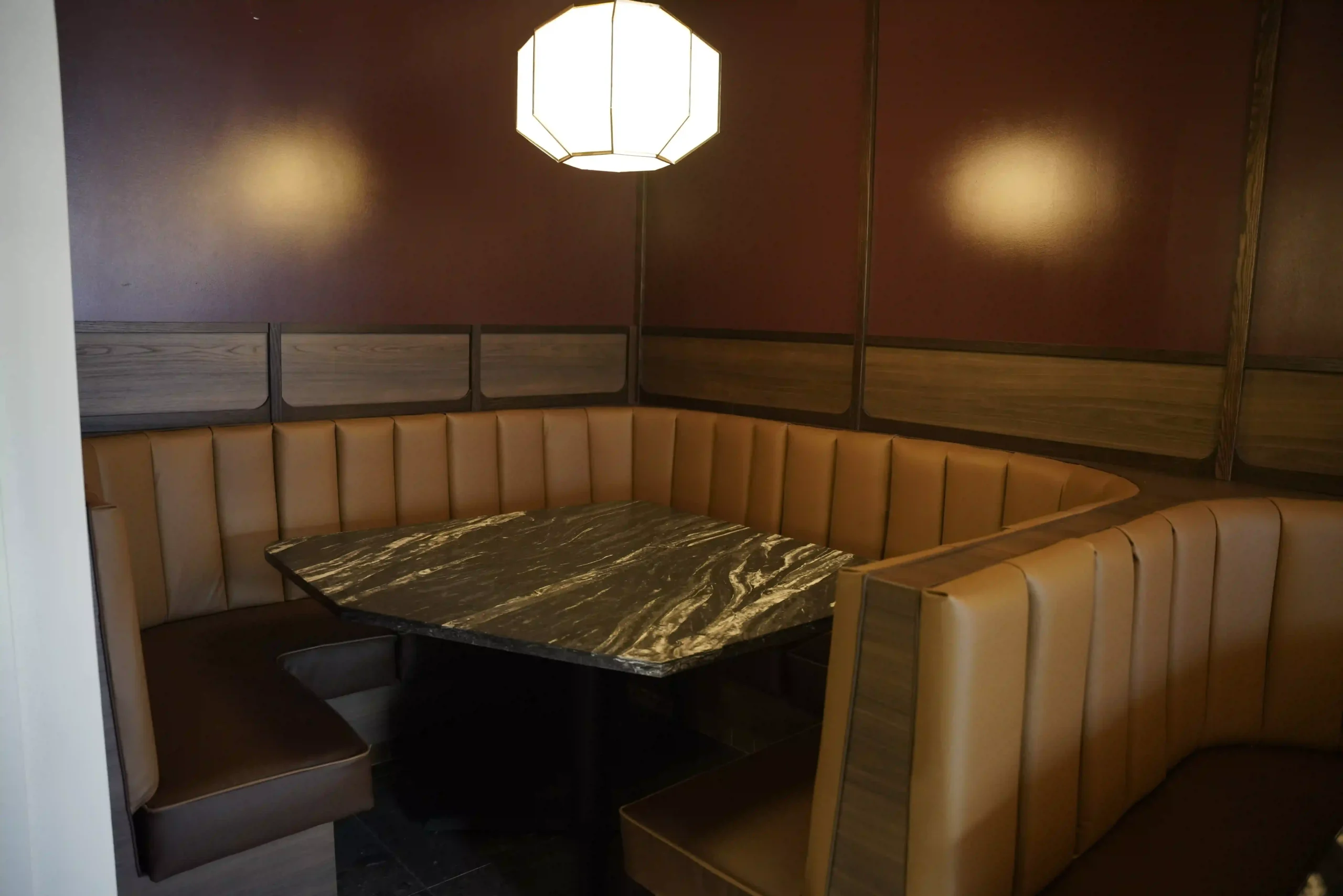 Ongba Eatery booth interior view