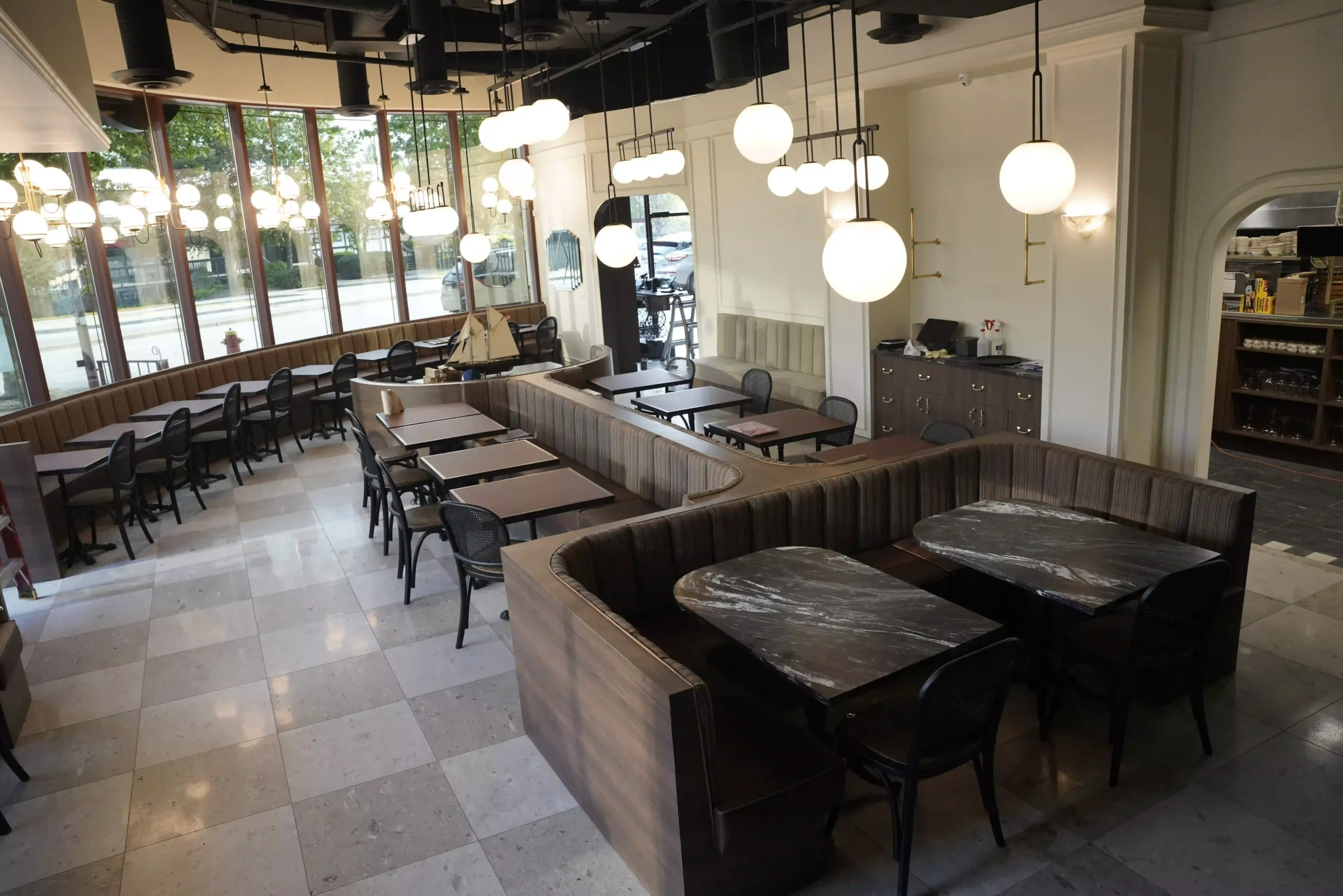 Ongba Eatery booth seating area